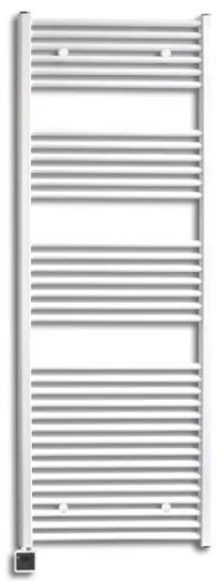 Sanicare elektrische design radiator 45x172cm wit met Bluetooth en thermostaat links zwart