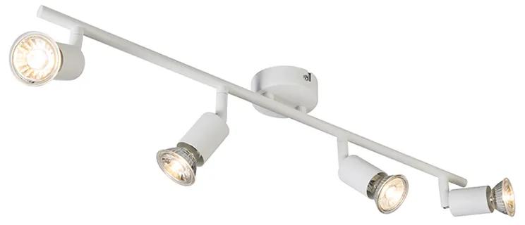 Moderne Spot / Opbouwspot / Plafondspot wit kantelbaar - Jeany 4 Modern GU10 Binnenverlichting Lamp