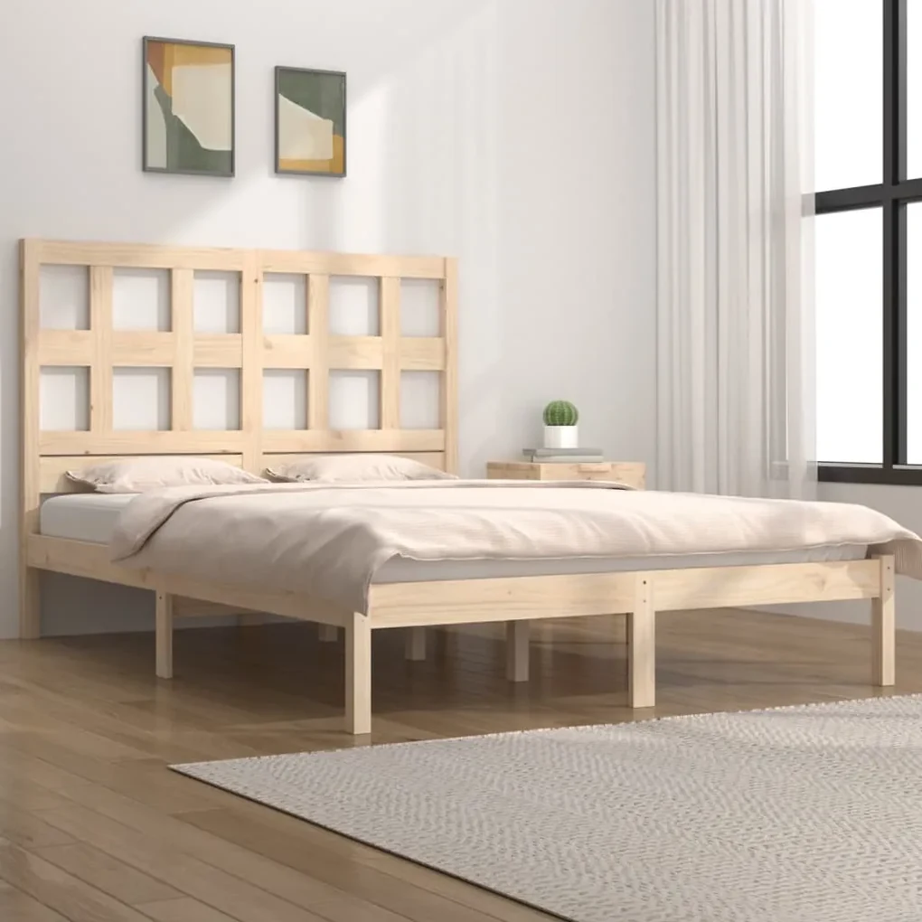 vidaXL Bedframe massief grenenhout 150x200 cm 5FT King Size