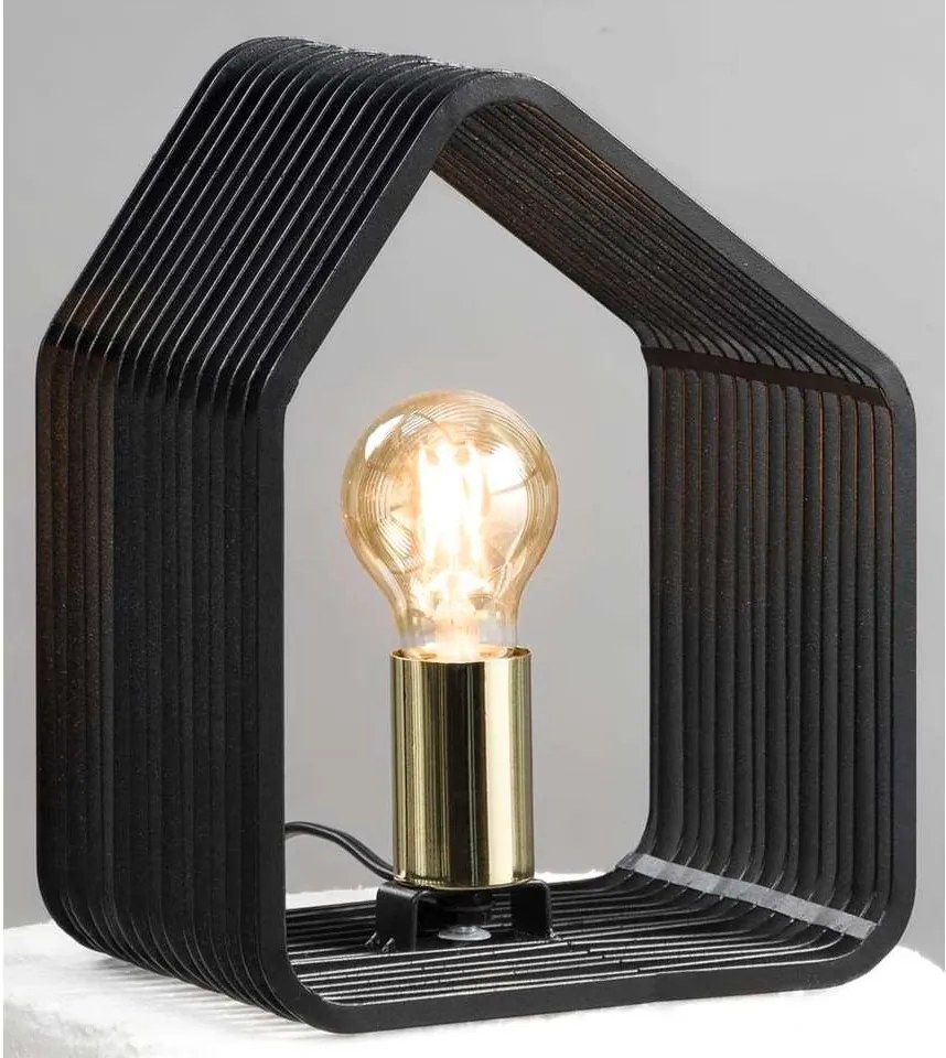 Tafellamp Auckland - zwart - 20x14x25 cm - Leen Bakker