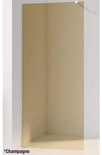 Saniclass Colorem losse glasplaat - 60x200cm - rookglas - champagne (brons) R-GS-2120-60-CG