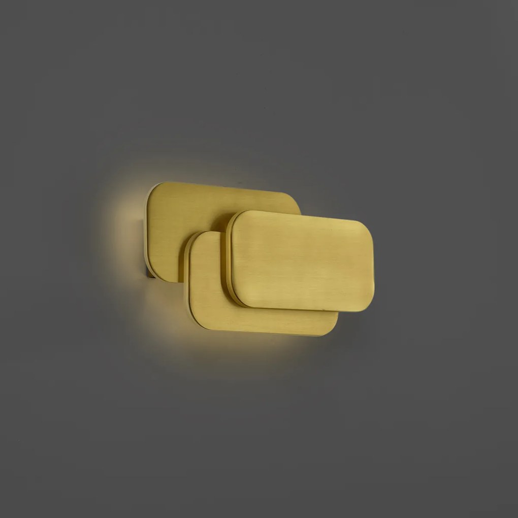 Moderne wandlamp messing incl. LED 3 staps dimbaar - Dias