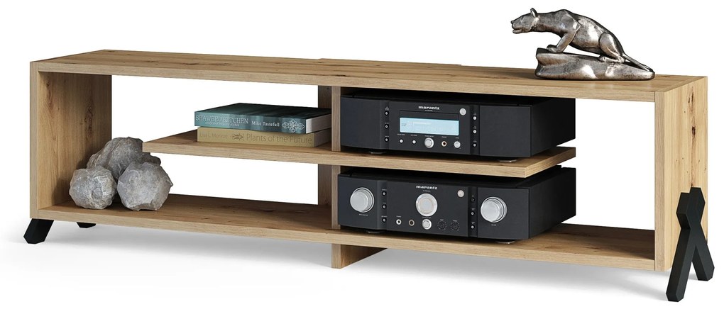 VIK RTV-140 kast, Eik Artisan - MODERNE TV-MEUBEL VOOR DE WOONKAMER