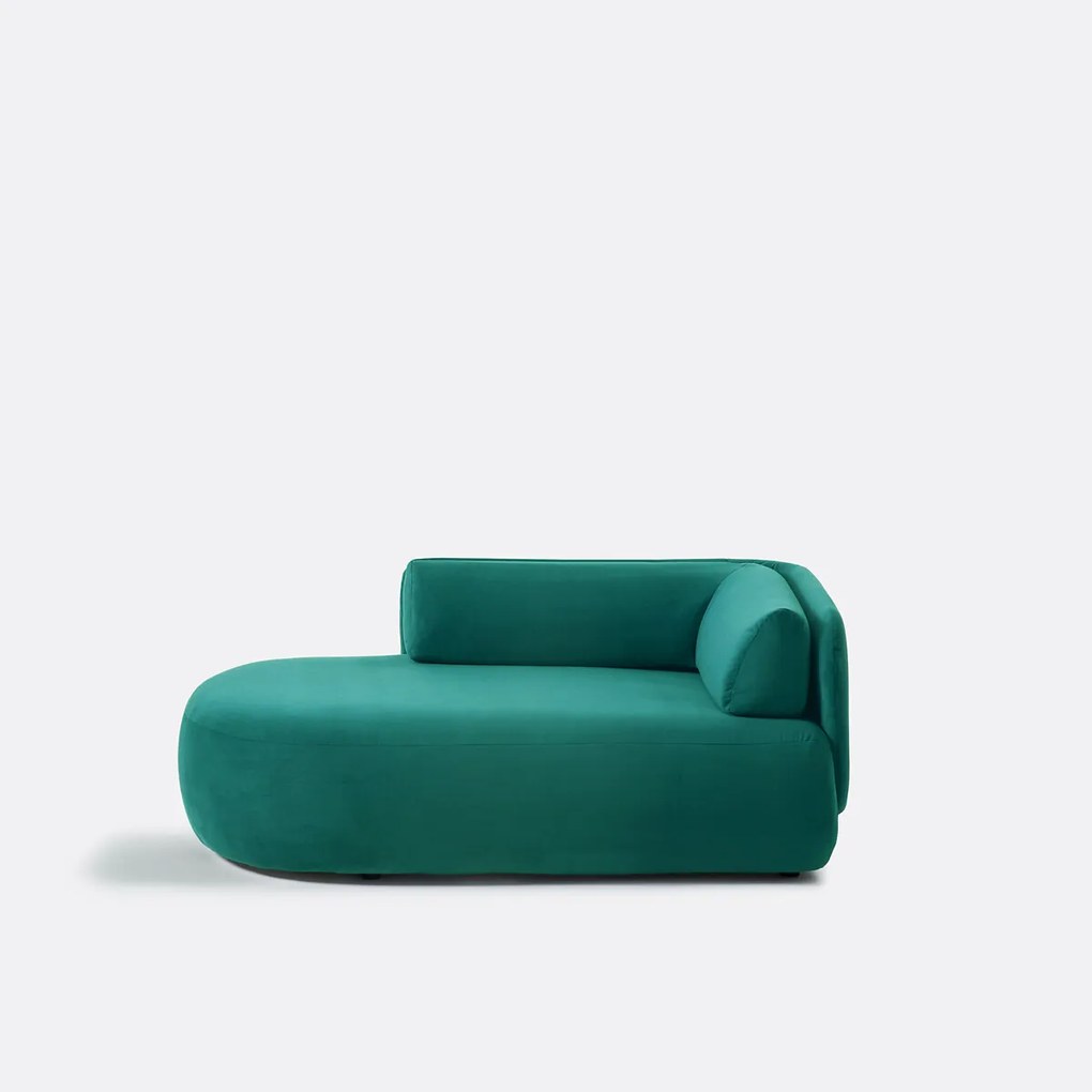 Longchair links, fluweel, Méridiano