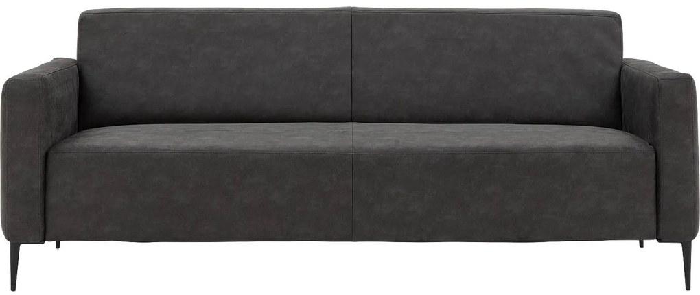 Goossens Key West antraciet, micro leer, 3-zits, modern design