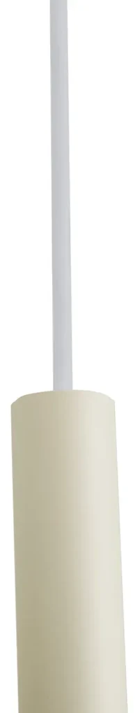 Modern railsysteem met 3 hanglampen beige met wit 1-fase - Slimline Keno G9 Binnenverlichting Lamp