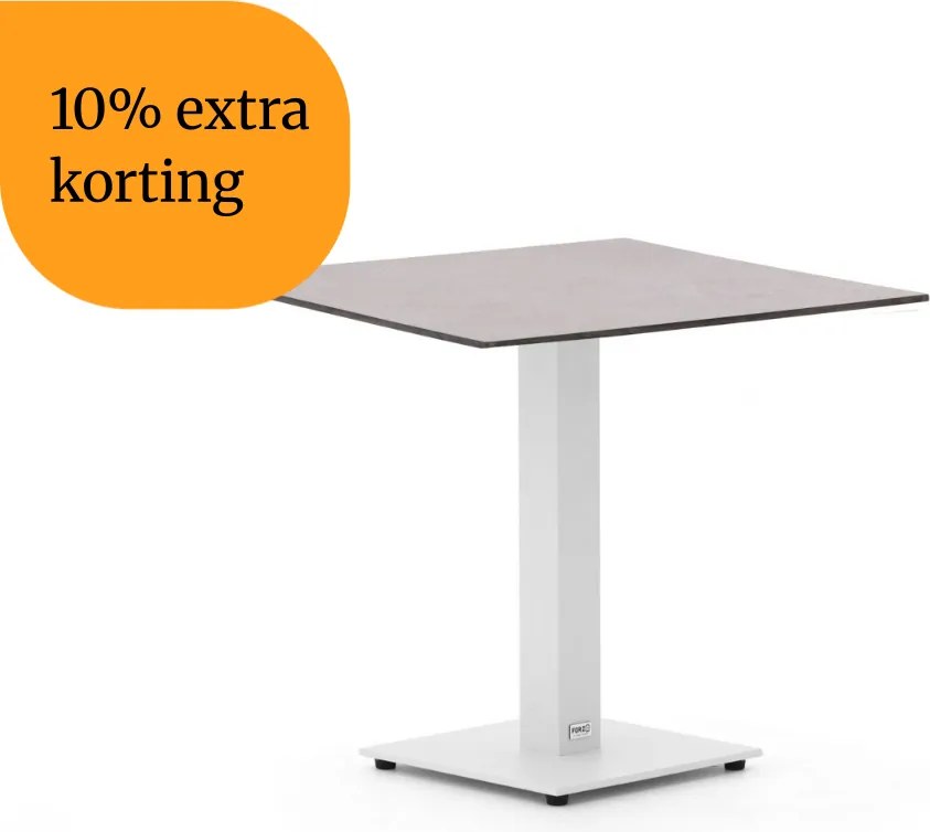 + 10% kassakorting | Tuin eettafel Forza | Vierkant | Tuintafel Kunststof | 70x70cm | 2 personen | Kees Smit Tuinmeubelen
