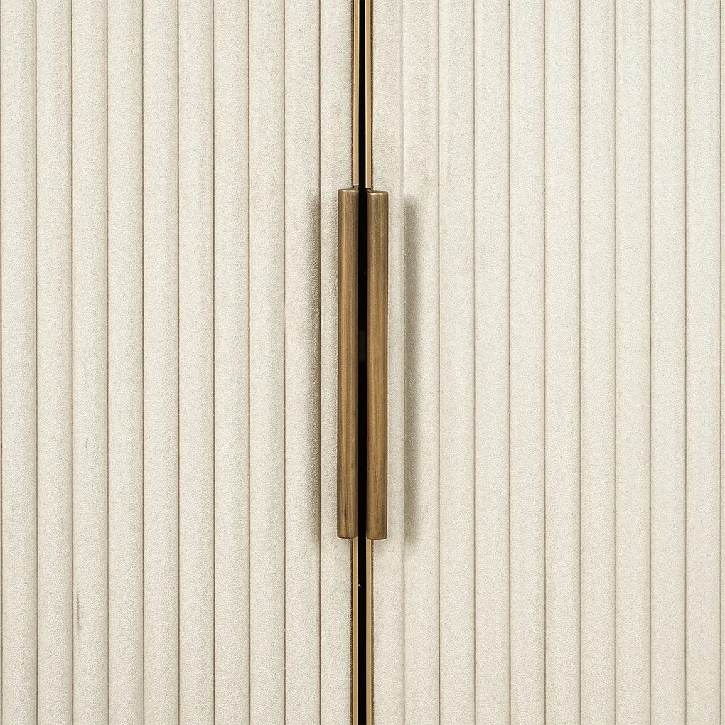 Richmond Interiors Tivoli Open Wandkast Beige Goud - 100x45x197cm.