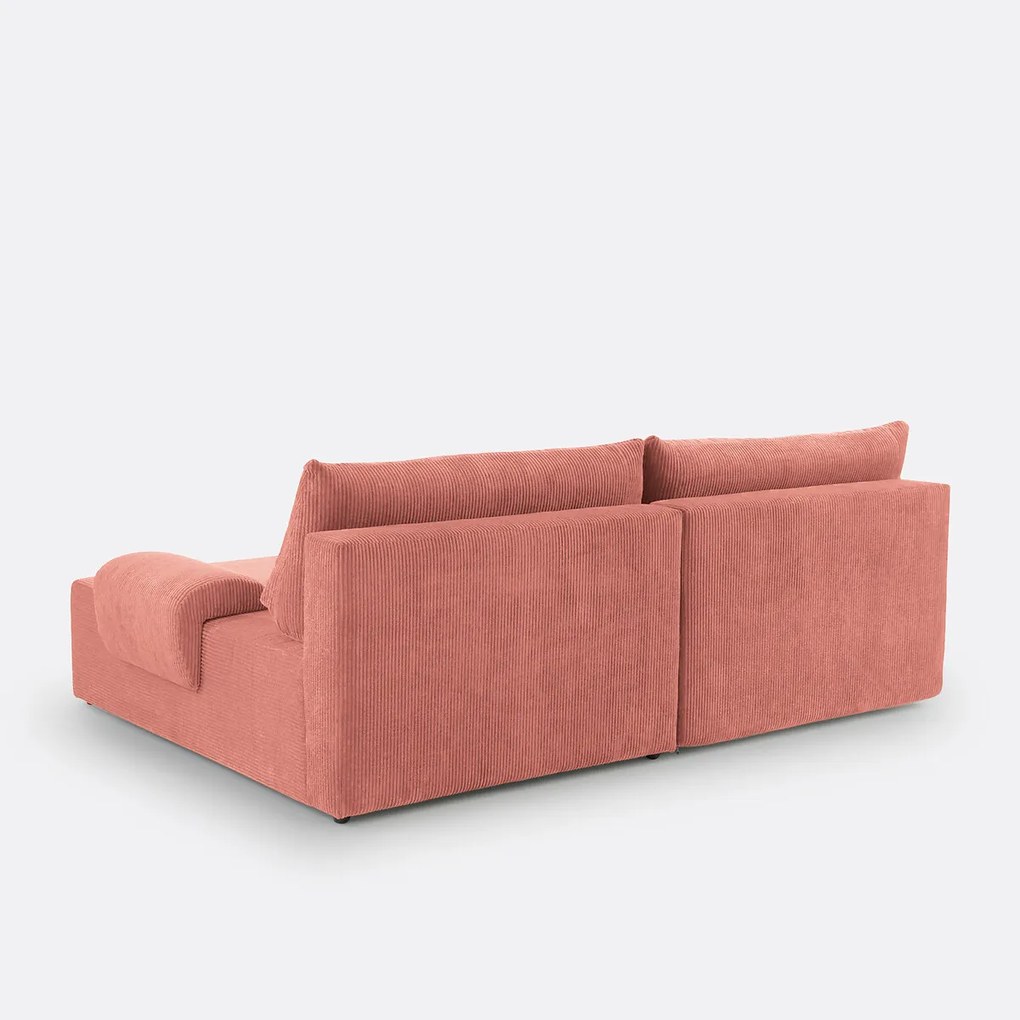 Hoekbank met koffer, ribfluweel, MAONA