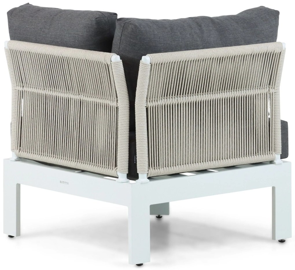 Hoek loungeset 6 personen Aluminium Wit  Lifestyle Garden Furniture Lorenzo