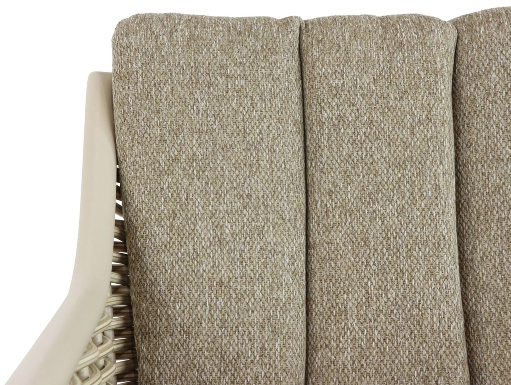 Tuinstoel Aluminium/Wicker Taupe-naturel-bruin Apple Bee Milou