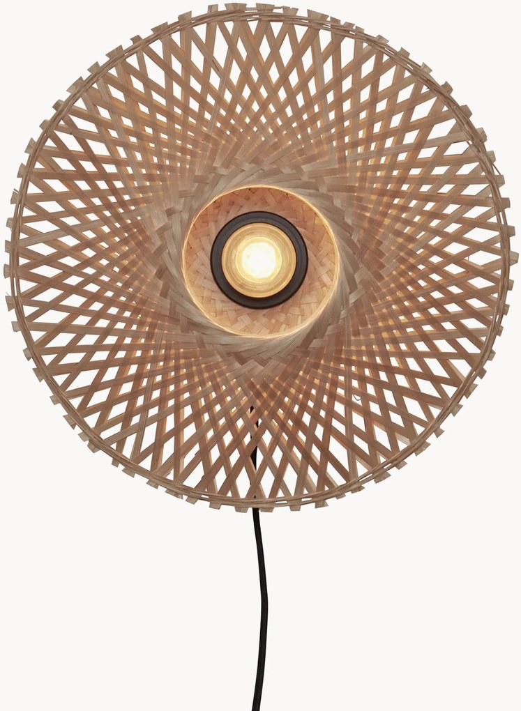 Wandlamp Kalimantan van bamboehout