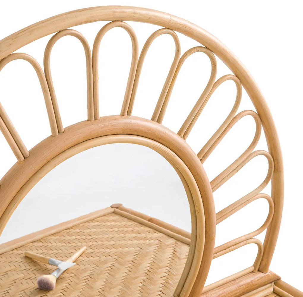 Kaptafel voor kinderen, in rotan, Albin