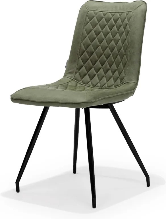 Eetkamerstoel Brescia | lederlook Soft groen