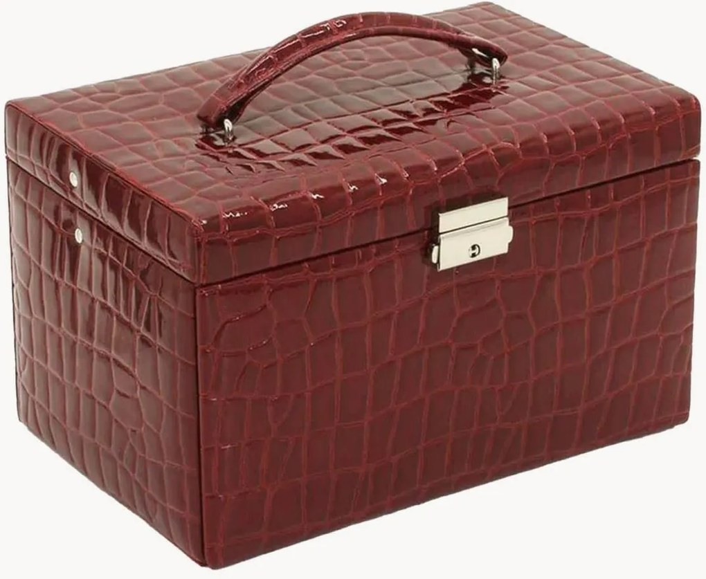 Kunstleren/fluwelen sieradendoos Jolie 2.0 met spiegel