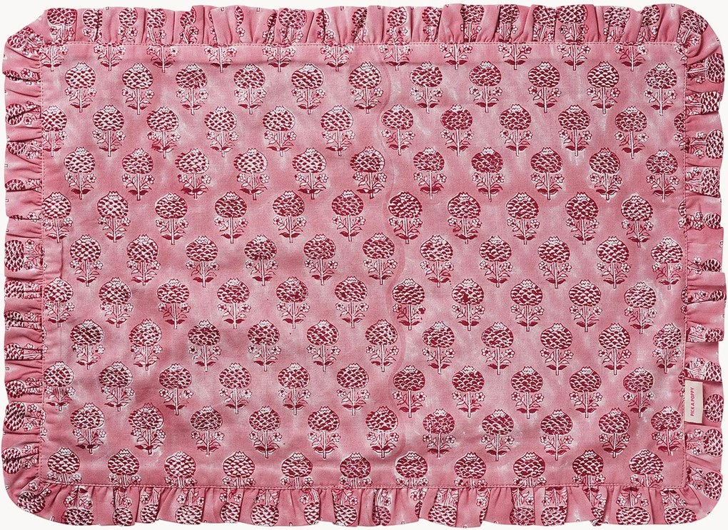 Handgemaakte katoenen placemat Poppy Seed