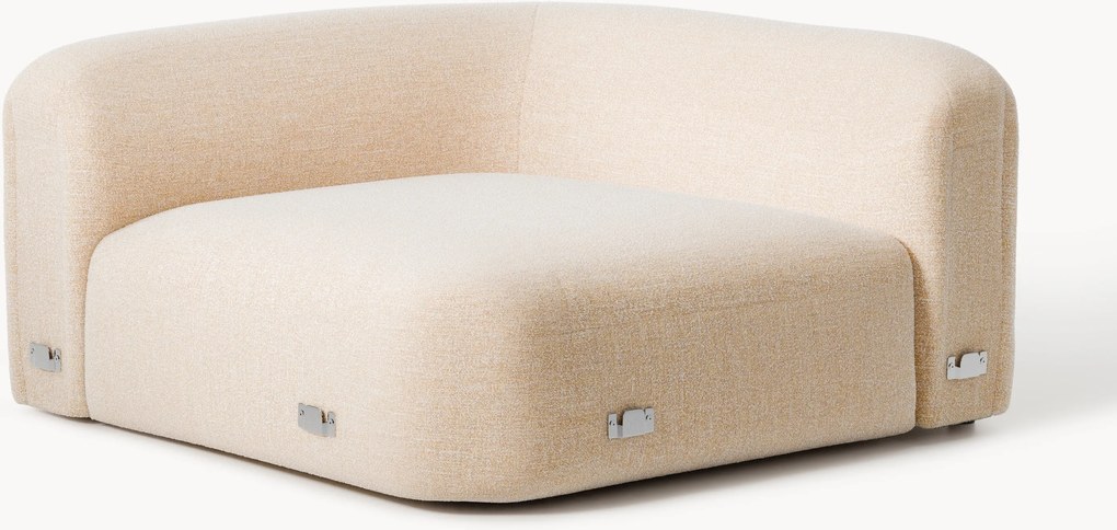 Afgeronde hoekmodule Wolke van bouclé