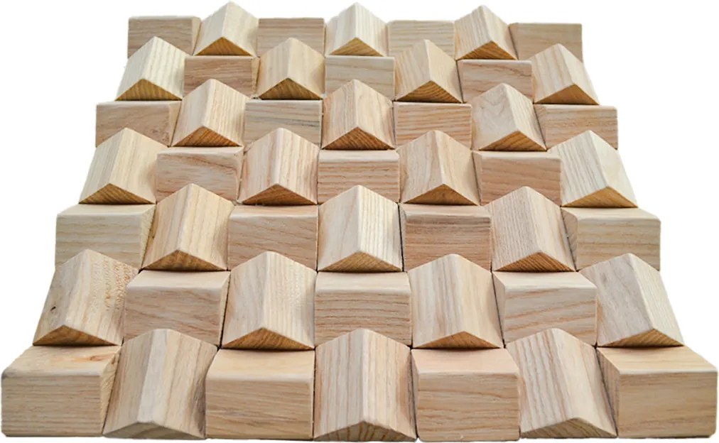 3D Houten Wandpaneel | Ash | 30×30 cm | Wanddecoratie