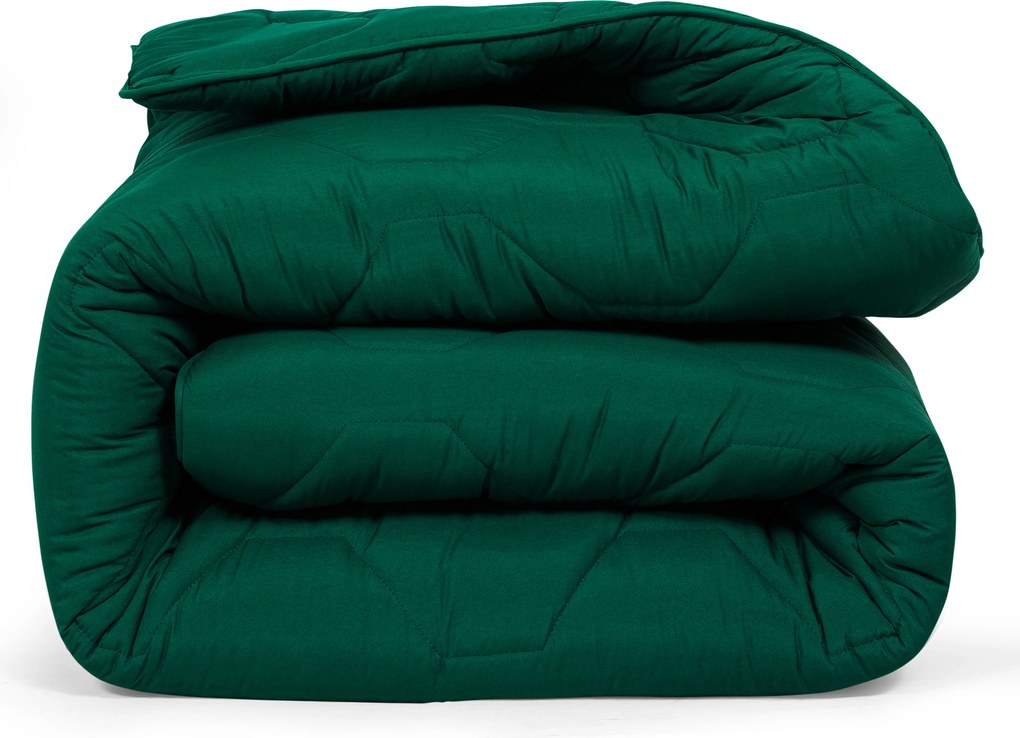 Dekbed 2 in 1 - Wasbaar dekbed zonder overtrek - 240x220 - donker groen xl