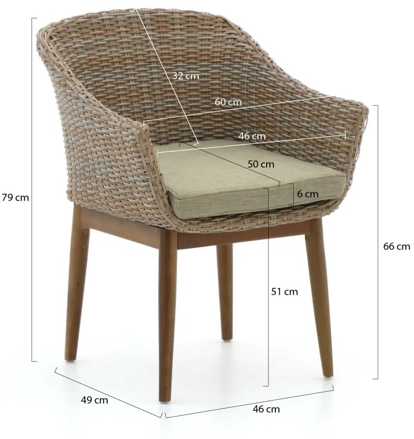 Intenso Bordano/Oxford 90cm dining tuinset 5-delig