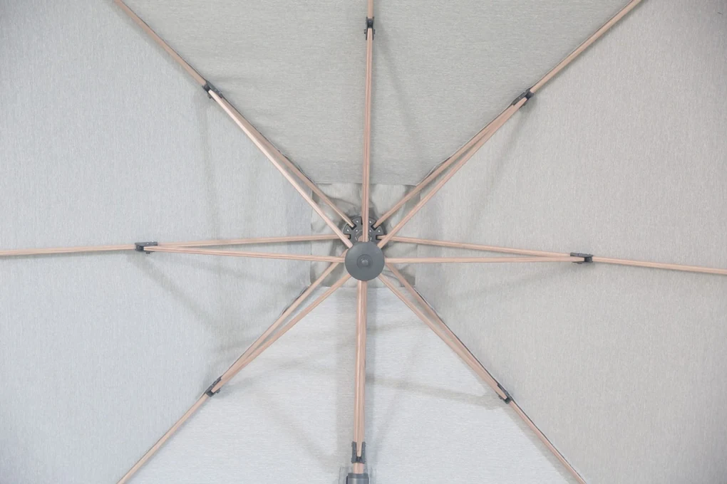 Zweefparasol 3x3m S2 Excellent (incl. voet + hoes) Grijs-antraciet Camello Luna