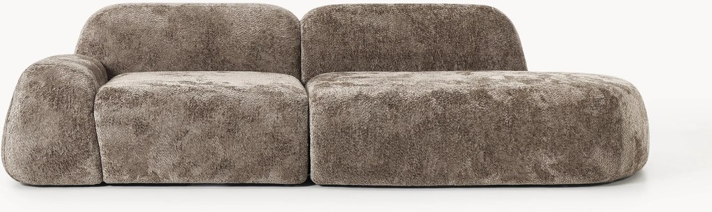 Modulaire teddy bouclé chaise lounge Wolke (3-zits)