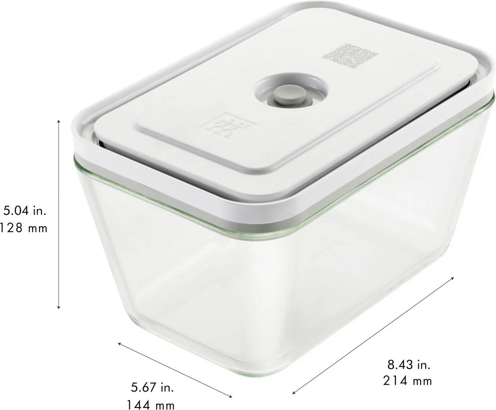 ZWILLING Fresh & Save Vacuümdoos L, Glas, Grijs - Fresh & Save - ZWILLING