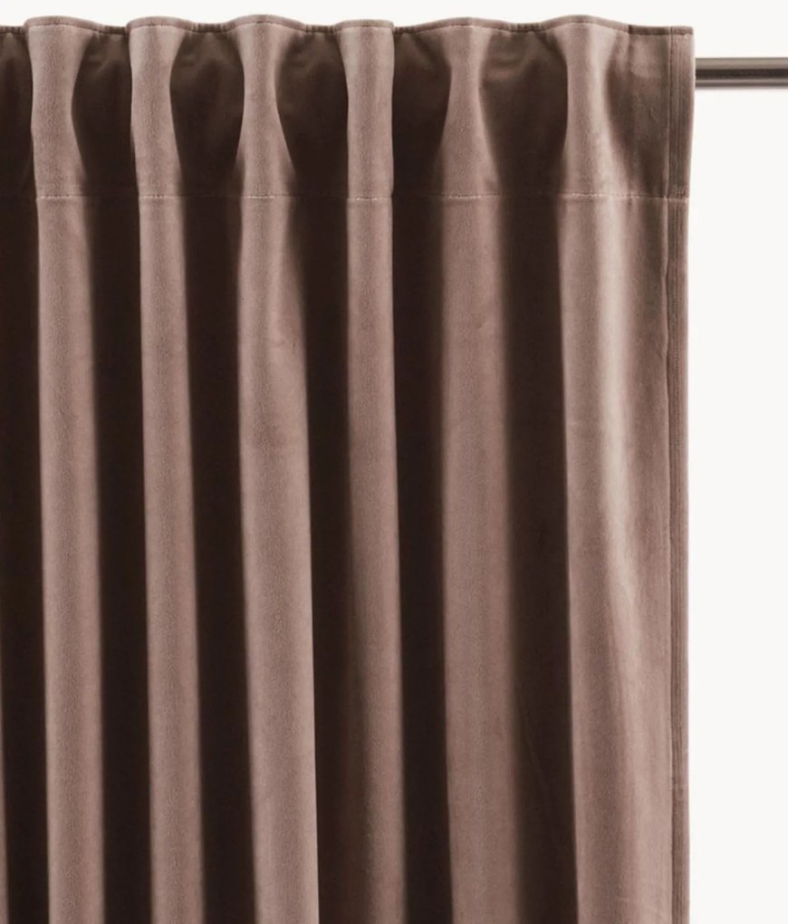 Fluwelen verduisterend gordijn Elsi met multiband, extra breed, 1 stuk