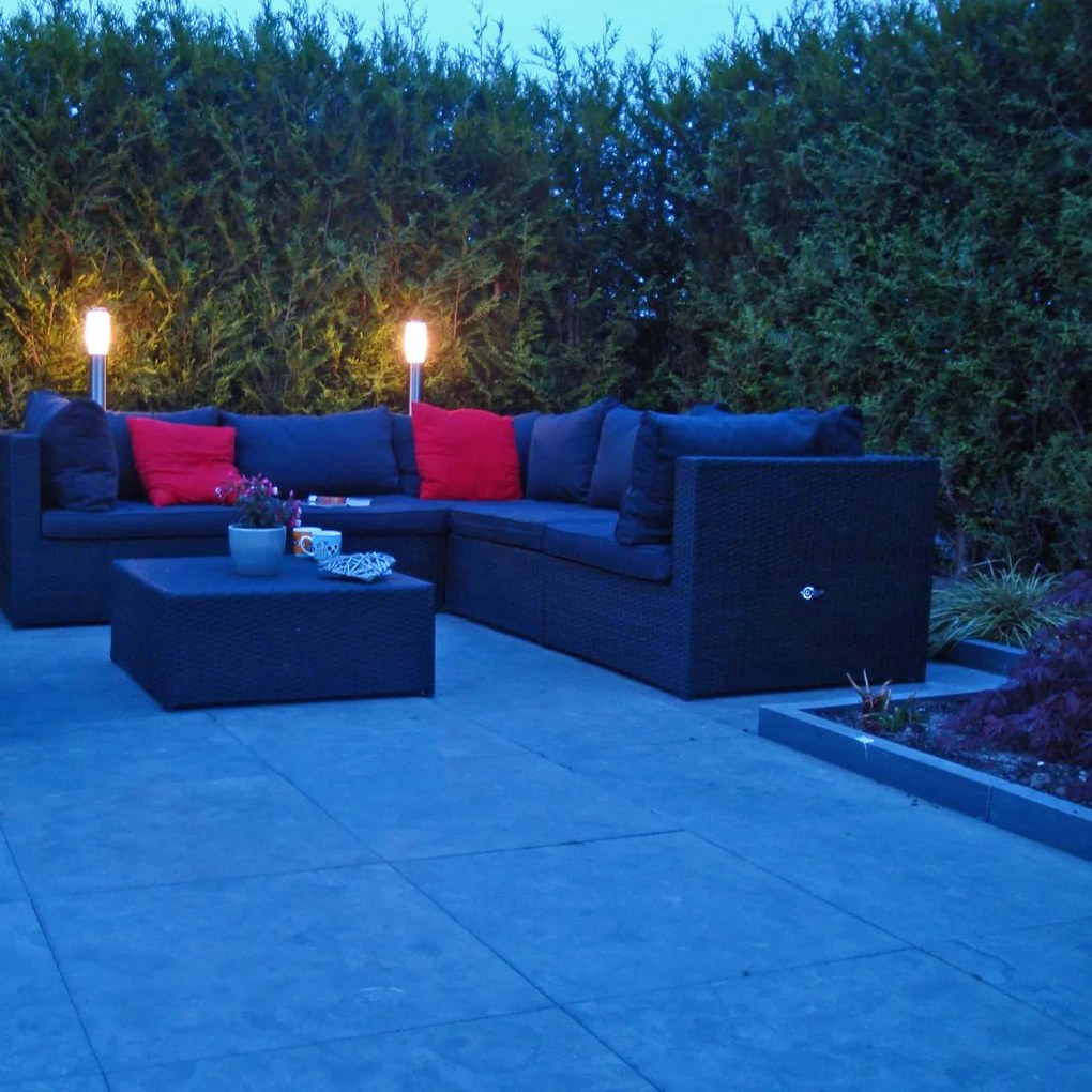 Moderne buitenlamp paal staal 110 cm IP44 - Rox