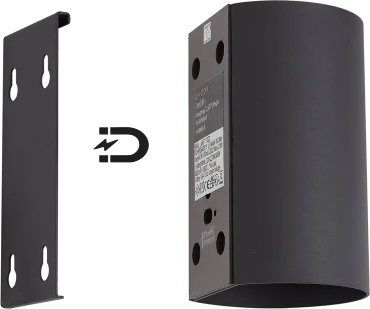 Moderne wandlamp zwart incl. LED 3-staps dimbaar en oplaadbaar - Sabbir