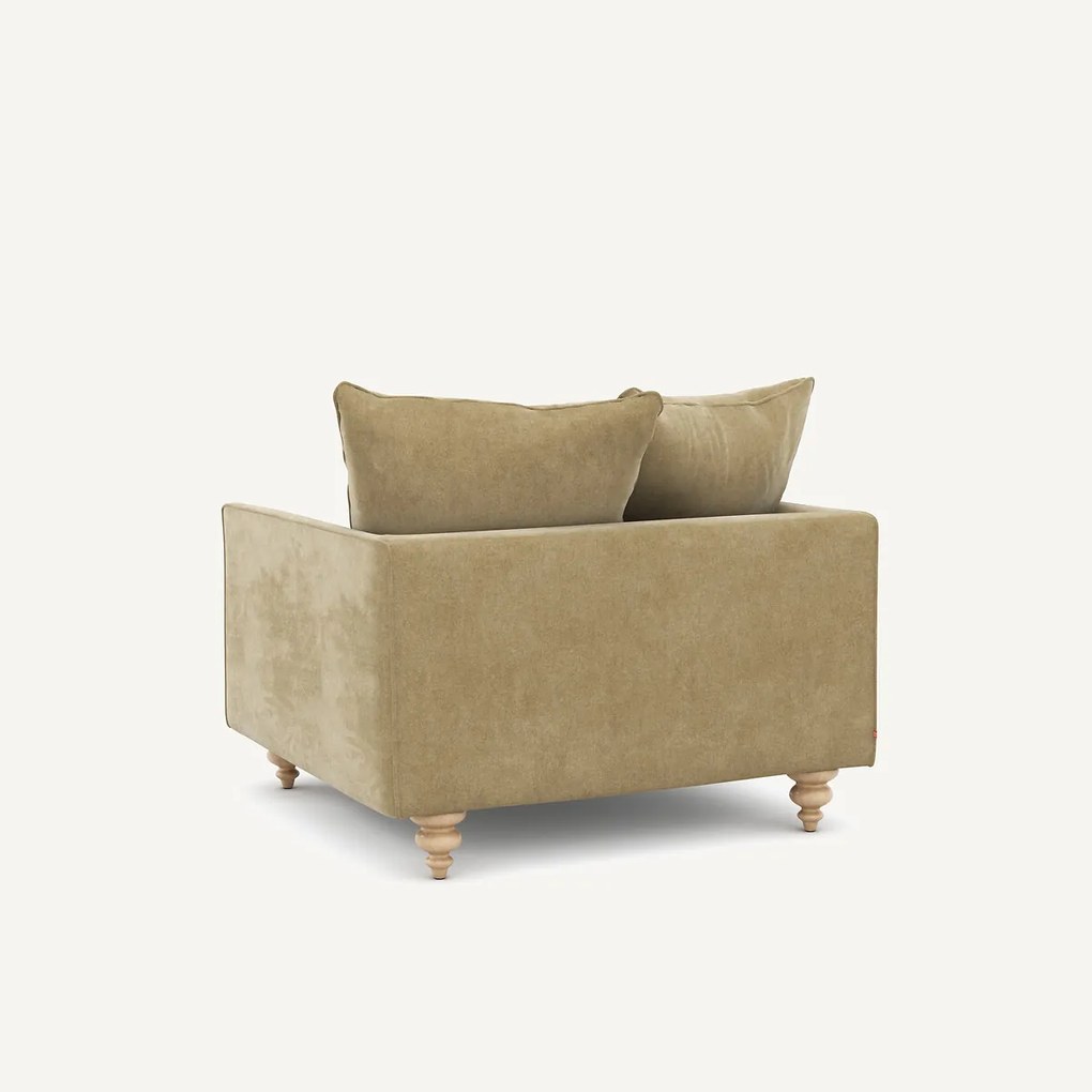 Fauteuil stonewashed fluweel, Lazare