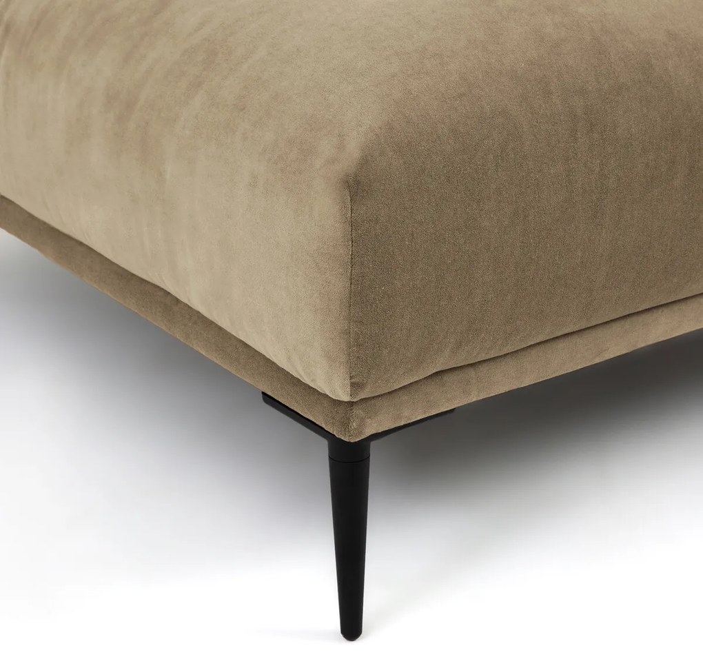 XL fluwelen poef, Oscar, ontwerp Emmanuel Gallina