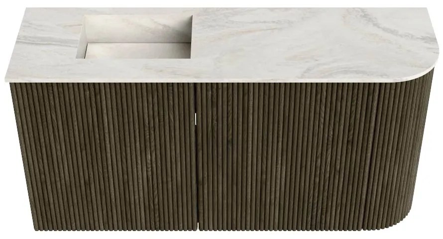 Mondiaz Joya DLux 80cm toiletmeubel ronding rechts shadow met wastafel faye links 1 kraangat ostra