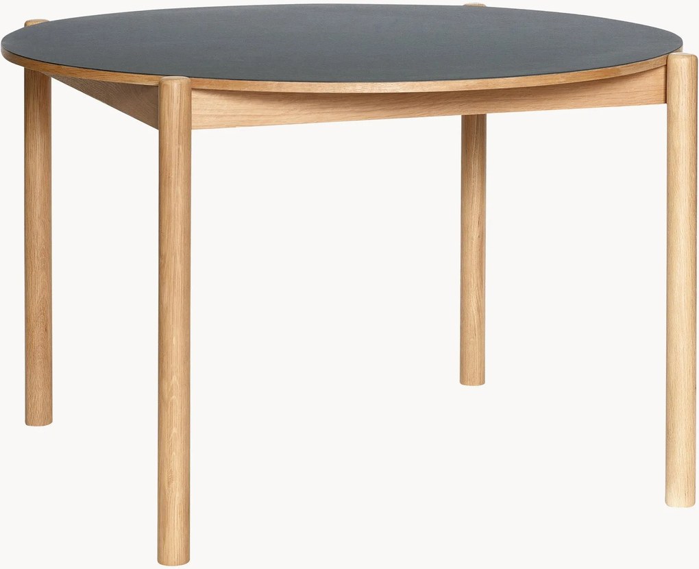 Ronde eettafel Oblique met linoleum blad, Ø 115 cm