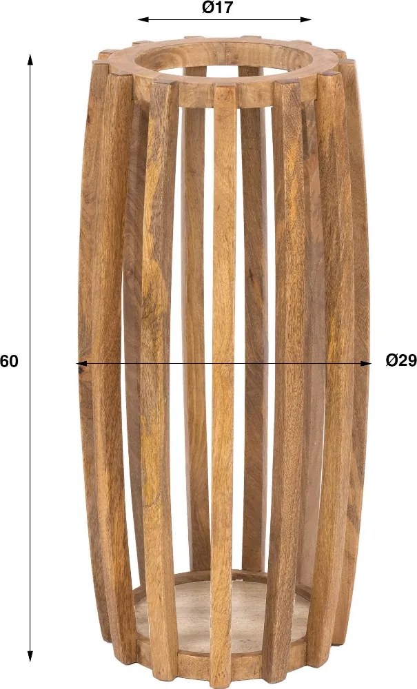 Houten Paraplubak Met Open Lattendesign