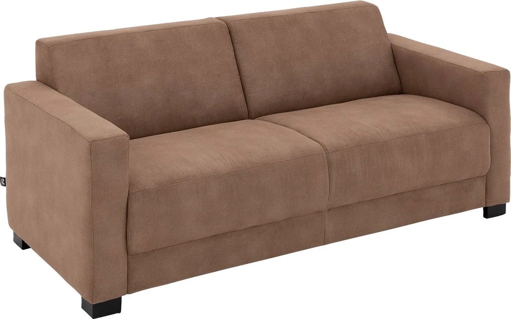 Goossens  My Style bruin, microvezel, 2,5-zits, stijlvol landelijk