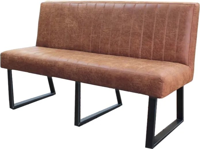 Eetkamerbank - Hengelo - leer Missouri cognac 03 - 220 cm