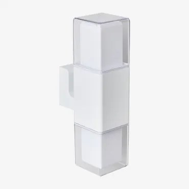 Led Buitenwandlamp In Aluminium Met 2 Lichtpunten Torevi Wit - Sklum