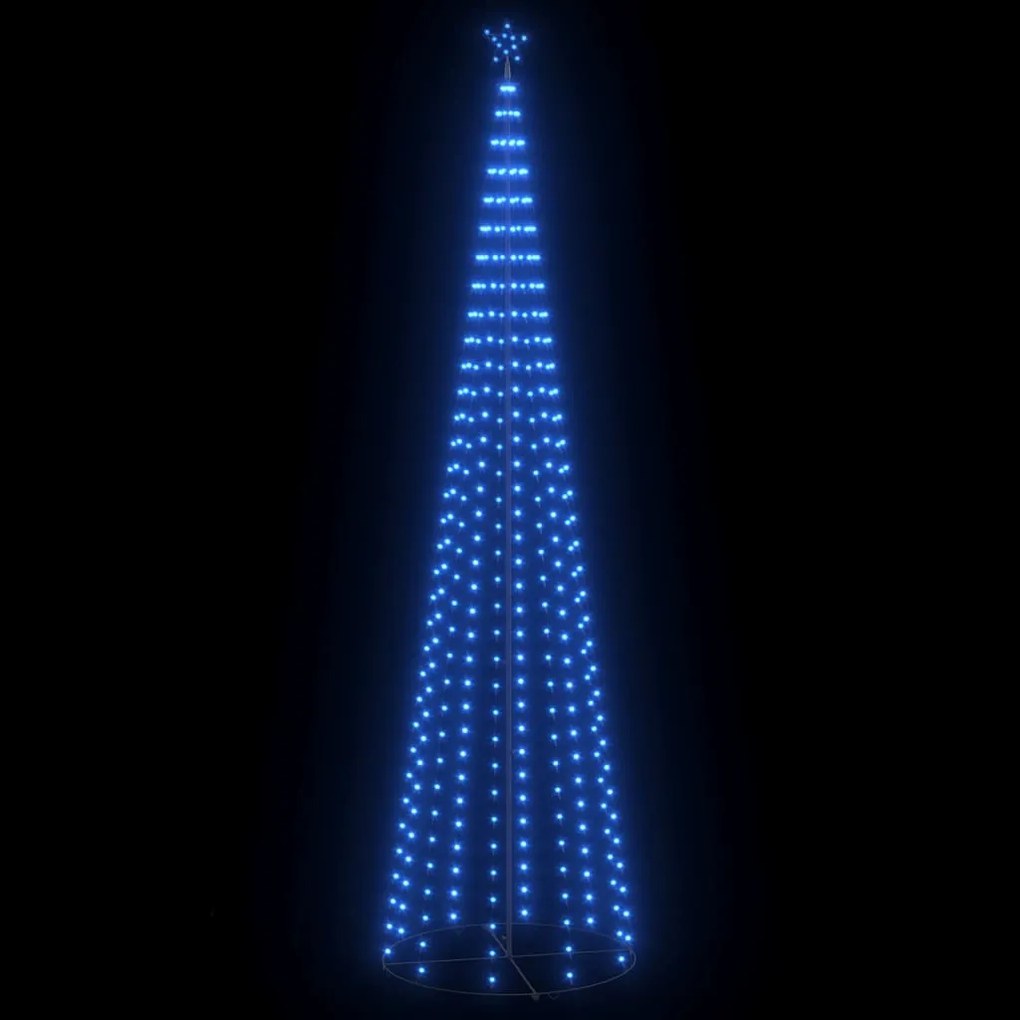 vidaXL Kegelkerstboom 400 LED's 100x360 cm blauw