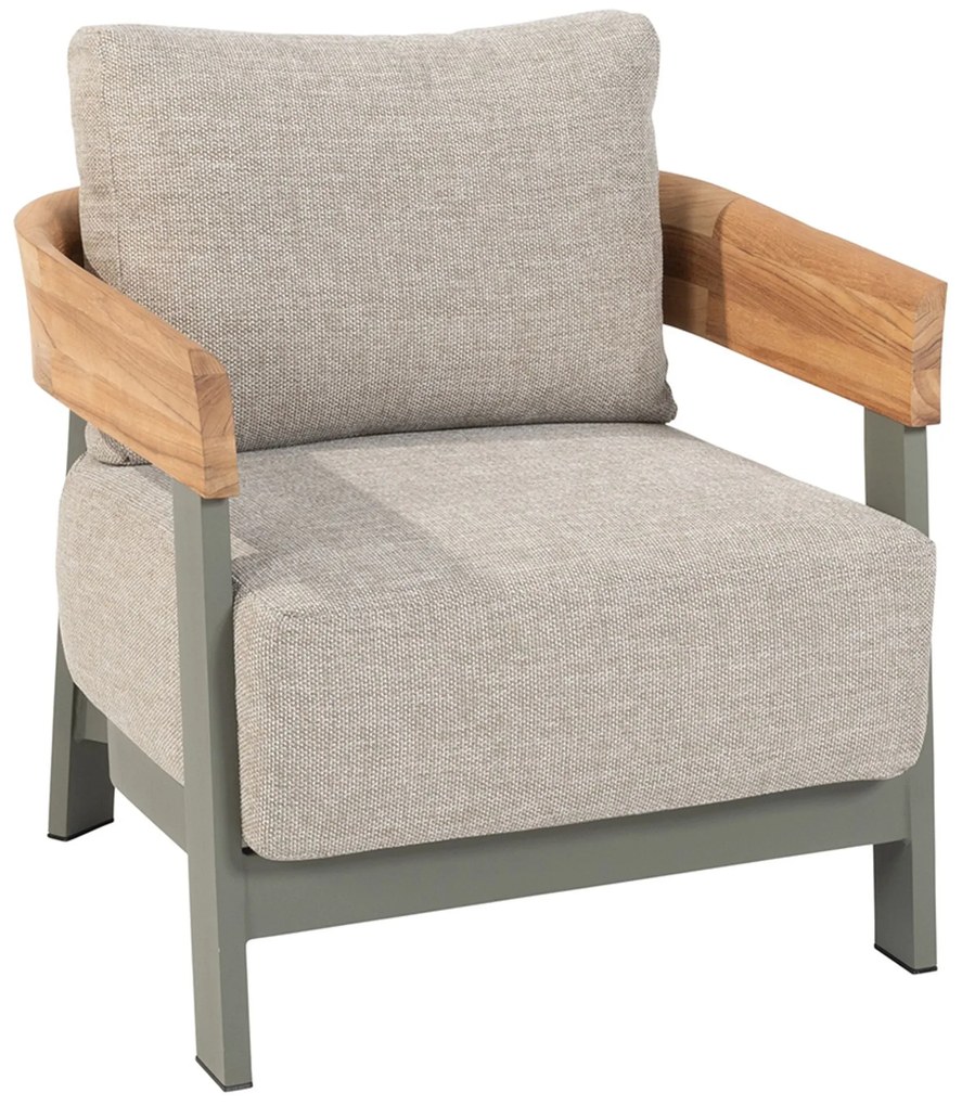 Tuinstoel Aluminium/teak Groen 4 Seasons Outdoor Varenna