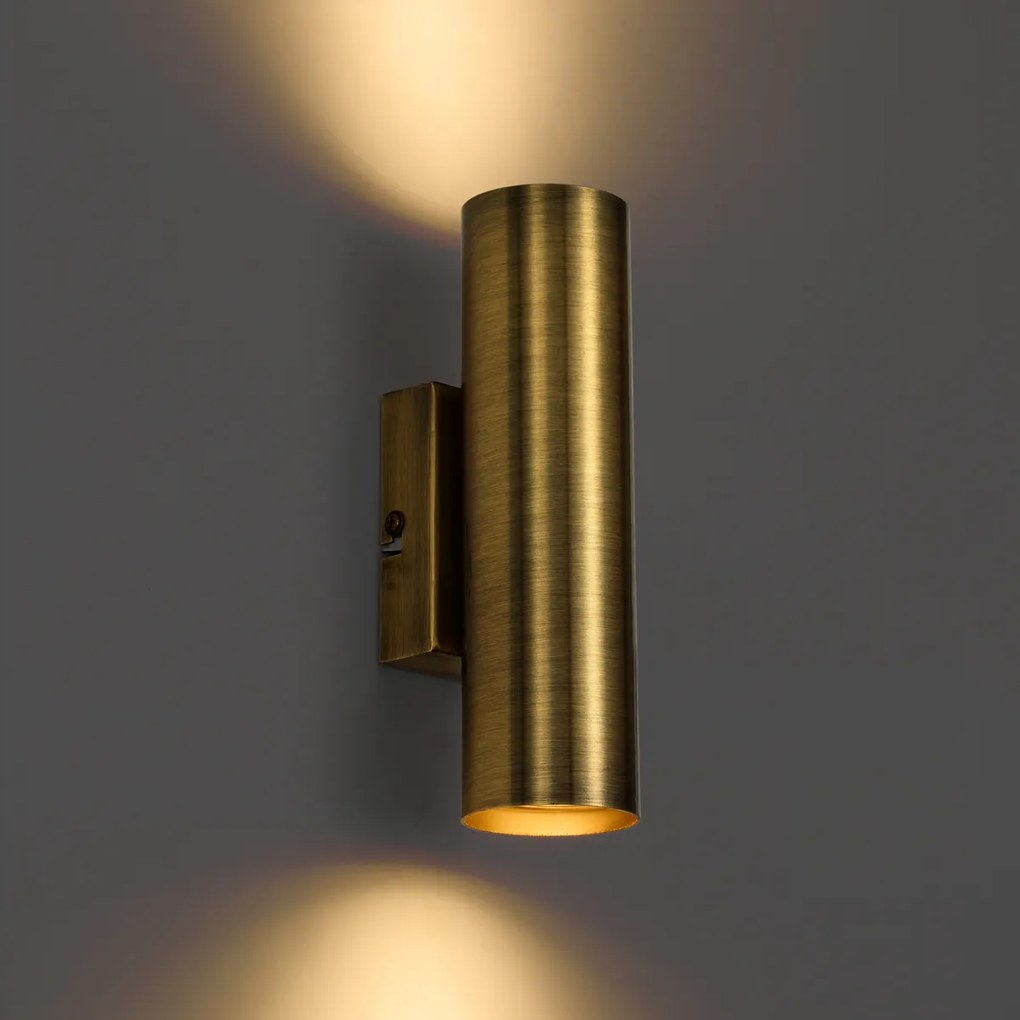 Moderne wandlamp brons 2-lichts - Jeana