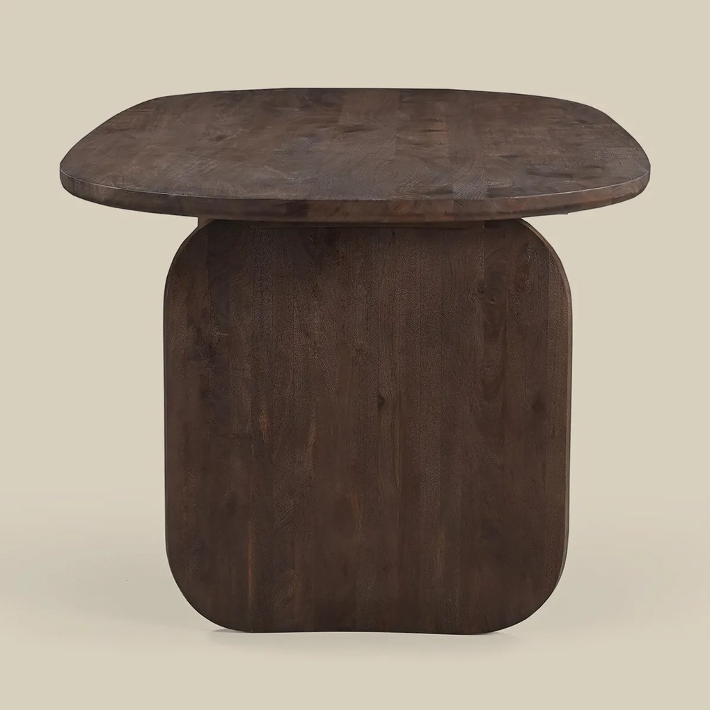 Ovale Eettafel Met Gebogen Poot 200 Cm - 200 X 100cm.