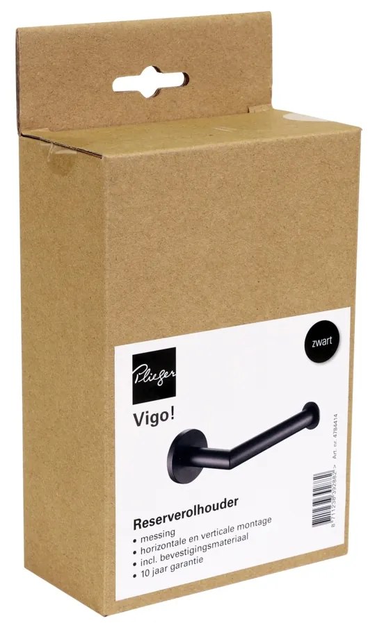 Plieger Vigo toiletrolhouder mat zwart