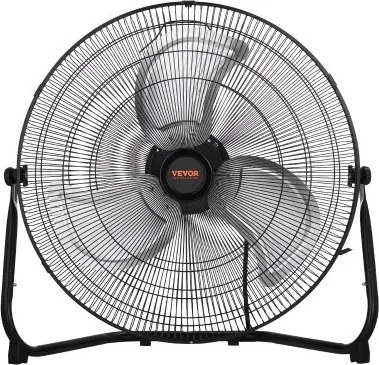 VEVOR vloerventilator, 3-snelheden windmachine, 508 mm, 4800 CFM, 360° verstelbare kanteling, 6,5 m/s luchtstroom, grote metalen ventilator, voor thuis, sportschool, kantoor, garage, commerciële winkel