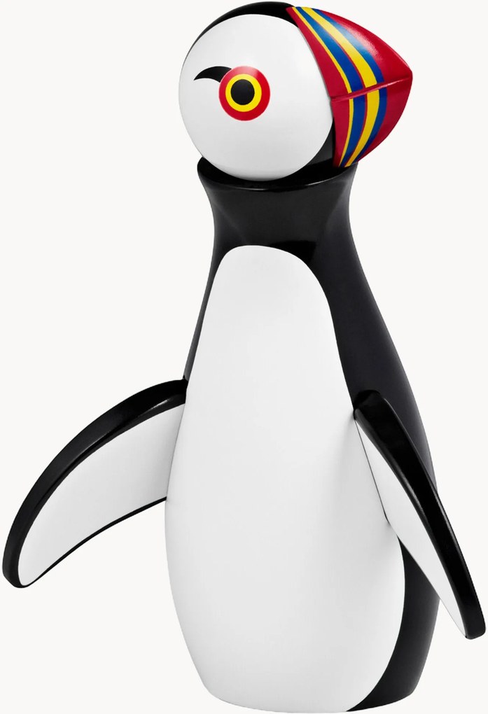 Decoratief object Puffin van beukenhout