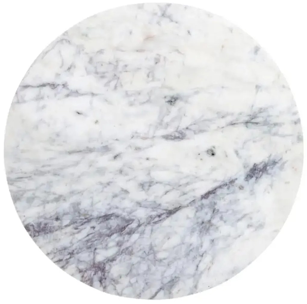 Richmond Interiors Celine Bijzettafel Goud Met Wit Marmer - 40 X 40cm.