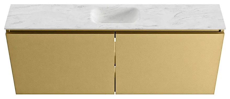 Mondiaz Ture DLux toiletmeubel 120cm oro met wastafel opalo midden met kraangat