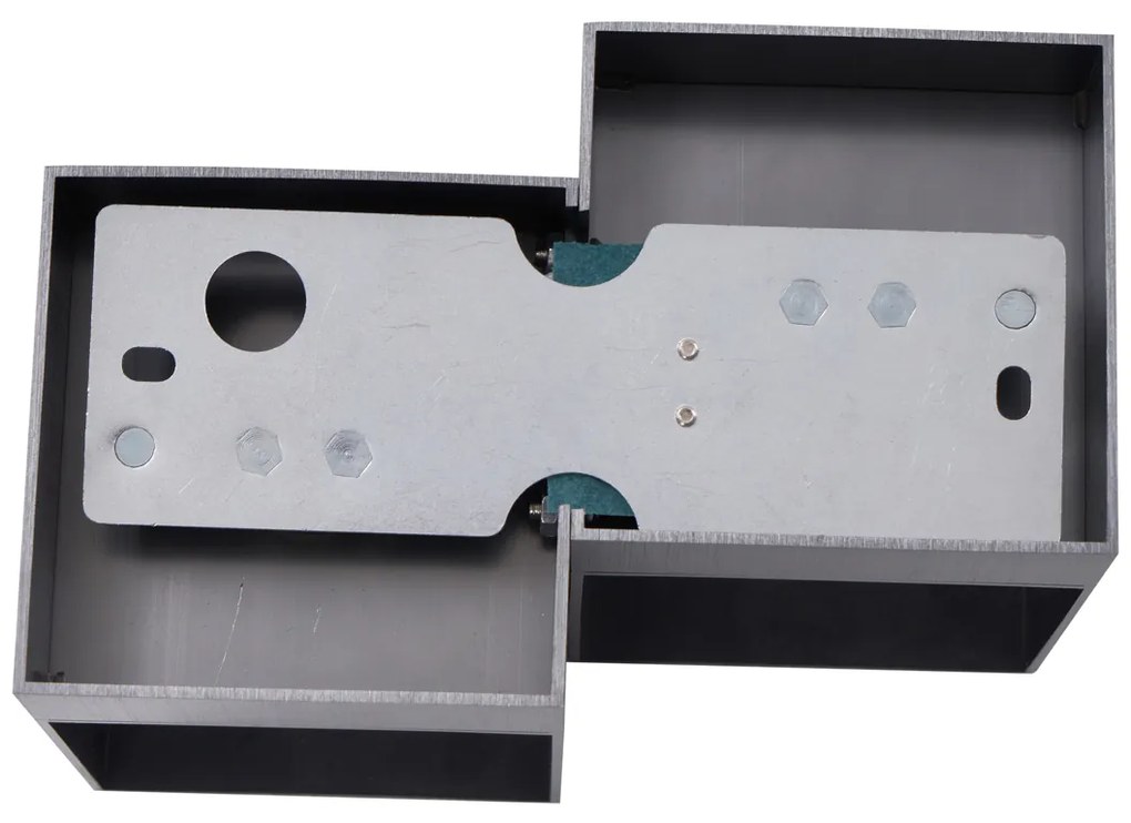 Moderne wandlamp gunmetal 2-lichts - Transfer Double