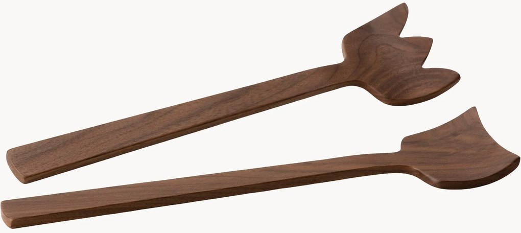 Saladebestek Continenta van walnoothout