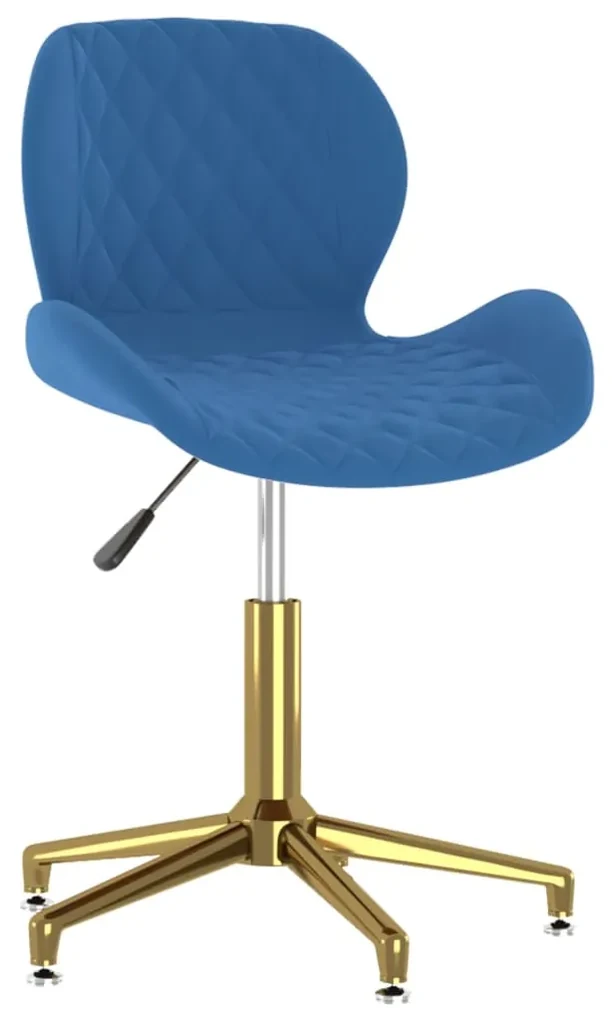 vidaXL Eetkamerstoelen draaibaar 4 st fluweel blauw